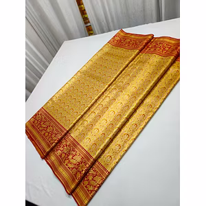 Exquisite Meenakari Designer Saree with Gold Zari | Handwoven Silk