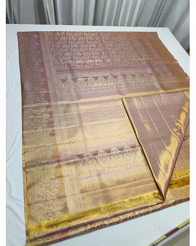 Luxurious Platinum Zari Party Wear Silk Saree-12828085