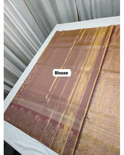 Luxurious Platinum Zari Party Wear Silk Saree-2