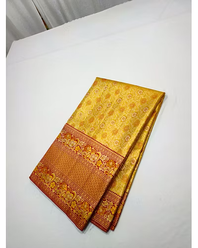 Meenakari Luxury Party Wear Saree | Pure Silk Handwoven Saree-1