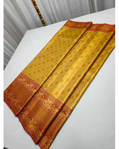 Meenakari Luxury Party Wear Saree | Pure Silk Handwoven Saree-3