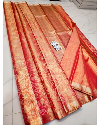 Handcrafted Premium Quality Wedding Tissu Sari by Chandrakalaa&#039;s Creations-12831987