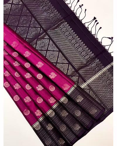 Premium Double Warp Soft Pattu Sari - Pure Silk Elegance-6