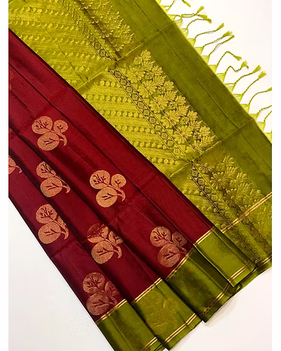 Luxurious Soft Pattu Office Use Saris-1