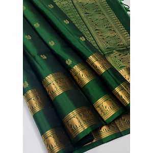 Elegant Kanjeevaram Pure Silk Light Weight Soft Pattu Saris