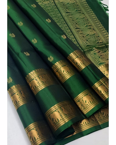 Elegant Kanjeevaram Pure Silk Light Weight Soft Pattu Saris-12846446