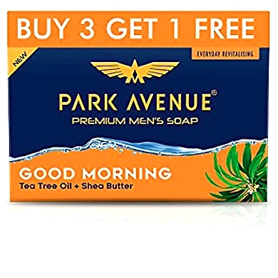 Park Avenue Good Morning Soap, 125gm Buy 3 Get 1 Free Bar Soap For Men-YSL394