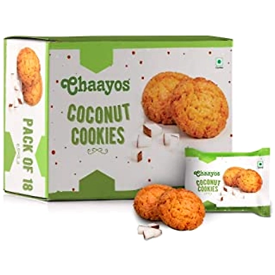 Chaayos Chai Time Snacks - Coconut Cookies(Prem) | Crunchy Snack | 450g-YSL411