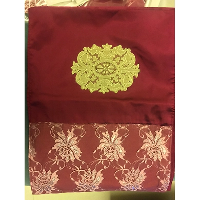 Maroon motif cushion cover-1