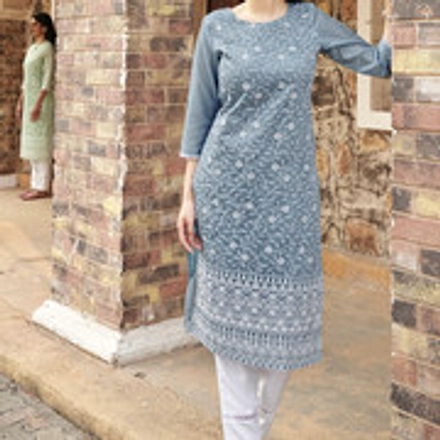 Blue Kurti With Pant-NH760-XL