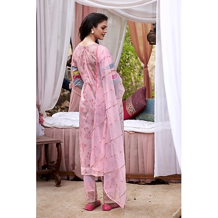 Pink Party Wear Kurti Set-XXL-1