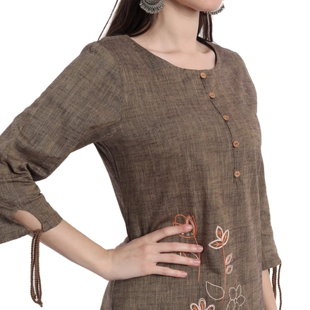 Brown Daily Wear Kurta With Pant-M-3