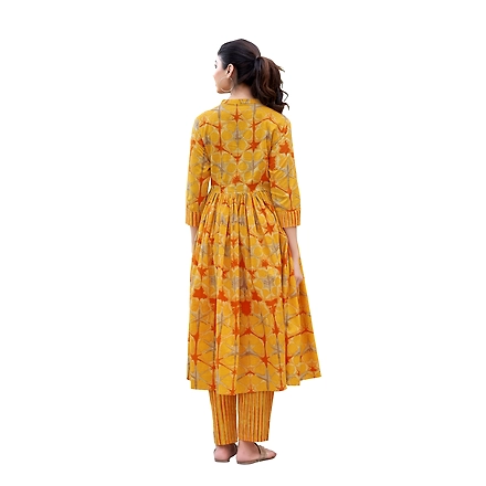 Kurta Pant-M-Orange-3