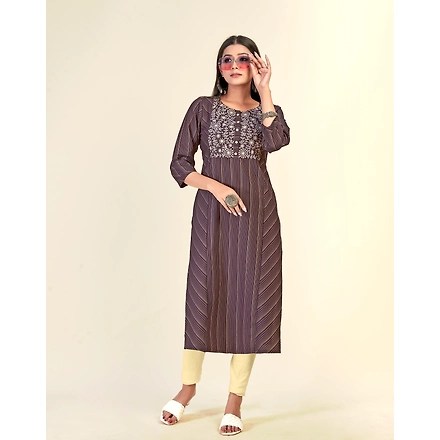 Cotton Daliy Wear Embroidery Kurti-M-2