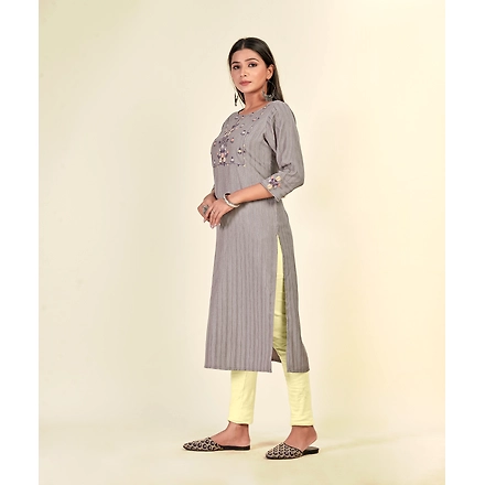 Rayon Daliy Wear Embroidery Kurti-L-1