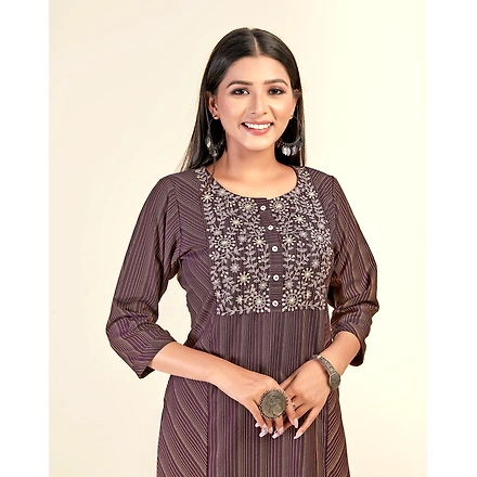 Cotton Daliy Wear Embroidery Kurti-XL-1