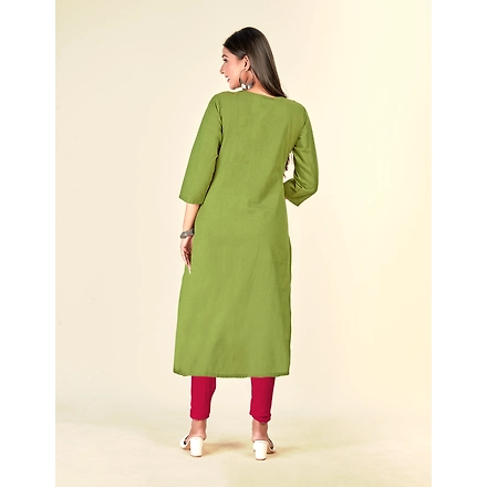 Pure Cotton Daliy Wear Embroidery Kurti-nh2018-XL