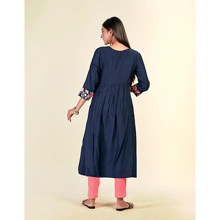 Viscose Daliy Wear Embroidery Kurti-XL-1
