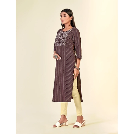 Cotton Daliy Wear Embroidery Kurti-nh2086-XXL