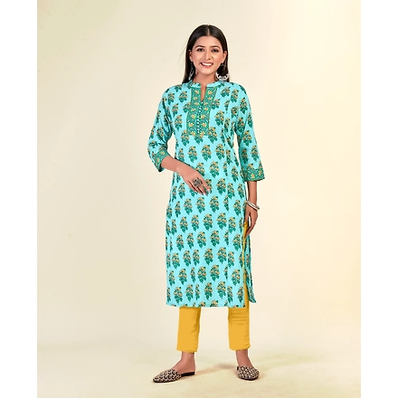 Pure Cotton Daliy Wear Printed Kurti-XXL-4