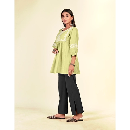 Pure Cotton Casual Wear Embroiderytop-XXL-4