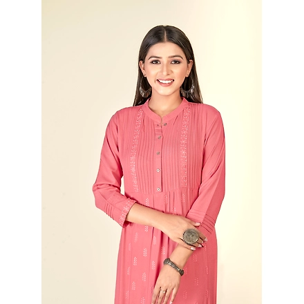 Rayon Daliy Wear Embroidery Kurti-XXL-1