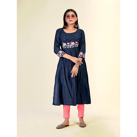 Viscose Daliy Wear Embroidery Kurti-nh1657-XXL