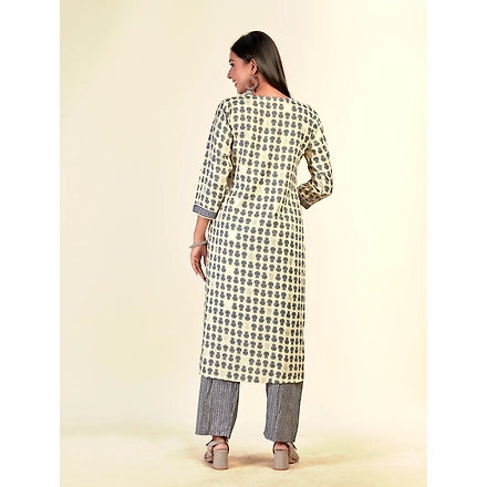 Rayon Casual Wear Printed Kurti Set-XXL-3