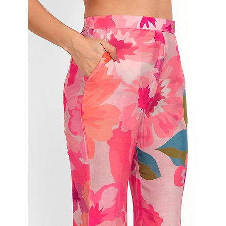 Pure Muslin Co-Ord Sets With Digital Print-L-5