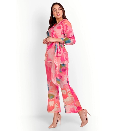 Pure Muslin Co-Ord Sets With Digital Print-XL-2