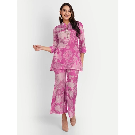 Pure Muslin Co-Ord Sets With Digital Print-14027-S