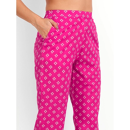 Pure Muslin Co-Ord Sets  With Blazer Table Print-L-5