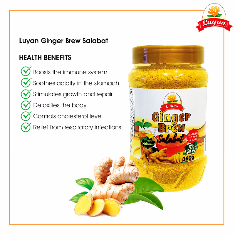 Luyan Instant Ginger Brew Salabat 360g Natural Immune System Booster