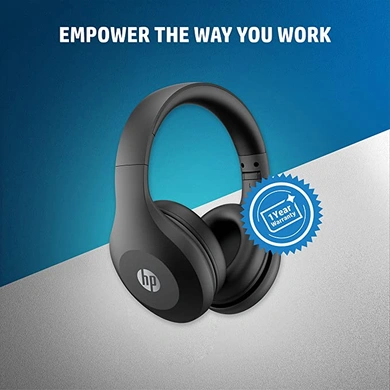HP 500 Bluetooth Wireless Over Ear Headphone with Mic/ 1 Year Warranty(Black)-1