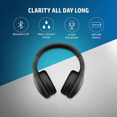 HP 500 Bluetooth Wireless Over Ear Headphone with Mic/ 1 Year Warranty(Black)-2