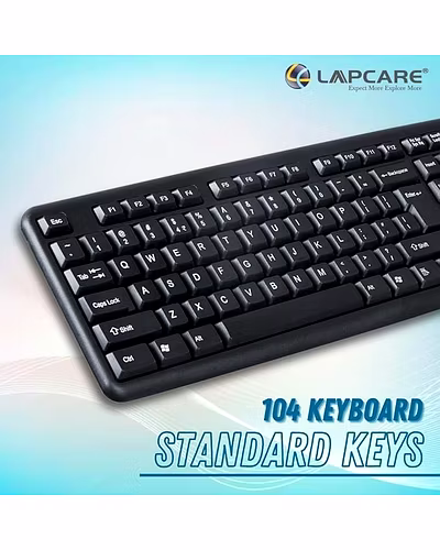 LAPCARE Alfa Keyboard 3 with Adjustable Kickstand, Capslock Indicator, USB 2.0 (Black)-2