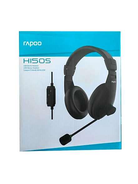 Rapoo HI50S Wired Stereo Headset (Black)-HI50S