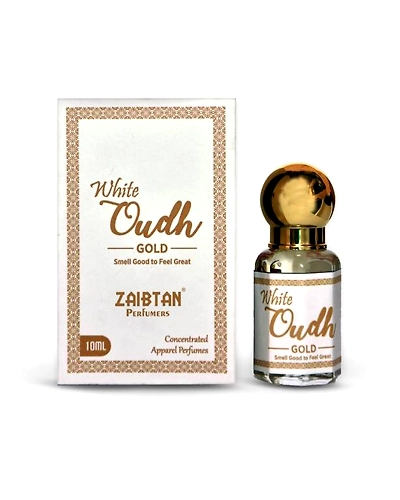 Zaibtan white oudh gold concentrated apparel pocket attar for men and women Floral Attar (Oud (agarwood))-whiteoudhgoldattar10ml