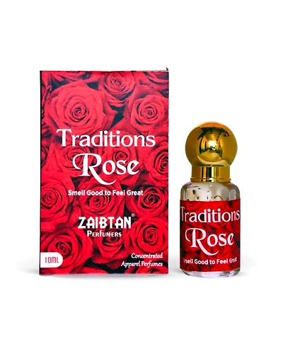 Zaibtan Traditions Rose concentrated apparel pocket attar for men and women Floral Attar (Rose)-TraditionsRosepocket10ml