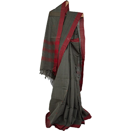 Handspun Jamdani Saree-HWHSNDJS002