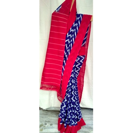 Double Ikat Cotton Saree-ABHSZDICS002