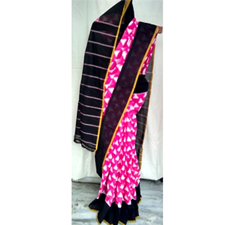 Double Ikat Cotton Saree-ABHSZDICS006