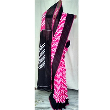 Double Ikat Cotton Saree-ABHSZDICS016