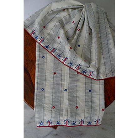 Hand Embroidered Ikat Blouse Pieces-HEBP0010