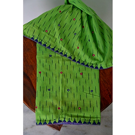Hand Embroidered Ikat Blouse Pieces-HEBP007