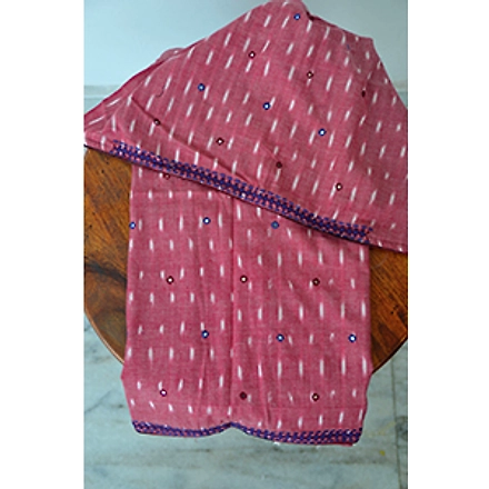 Hand Embroidered Ikat Blouse Pieces-HEBP002