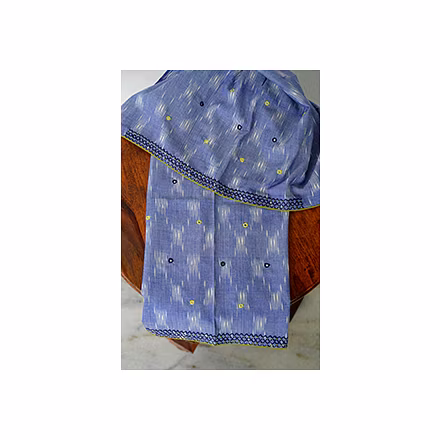 Hand Embroidered Ikat Blouse Pieces-HEBP0011