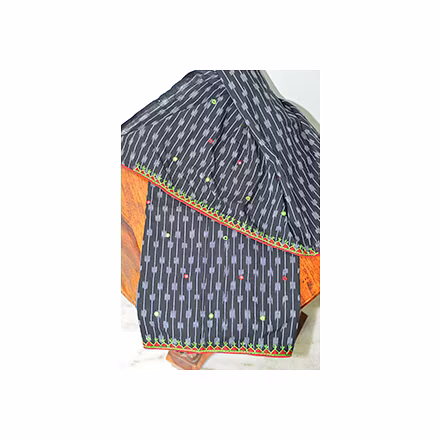 Hand Embroidered Ikat Blouse Pieces-HEBP0019