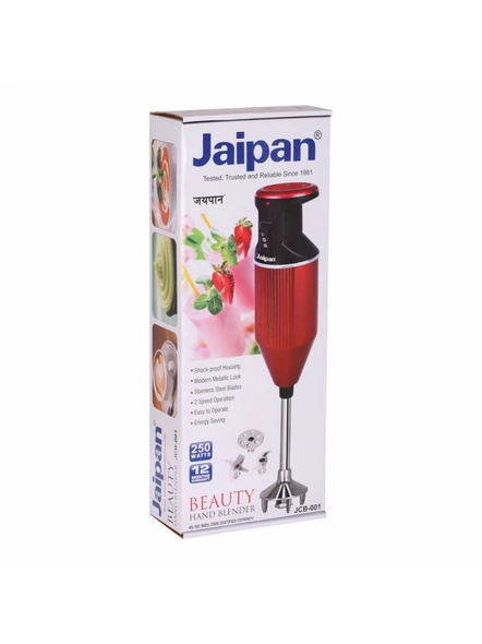 Jaipan JCB-001 Shock-Proof Housing 250W Hand Beauty Blender (Red &amp; Black)-2