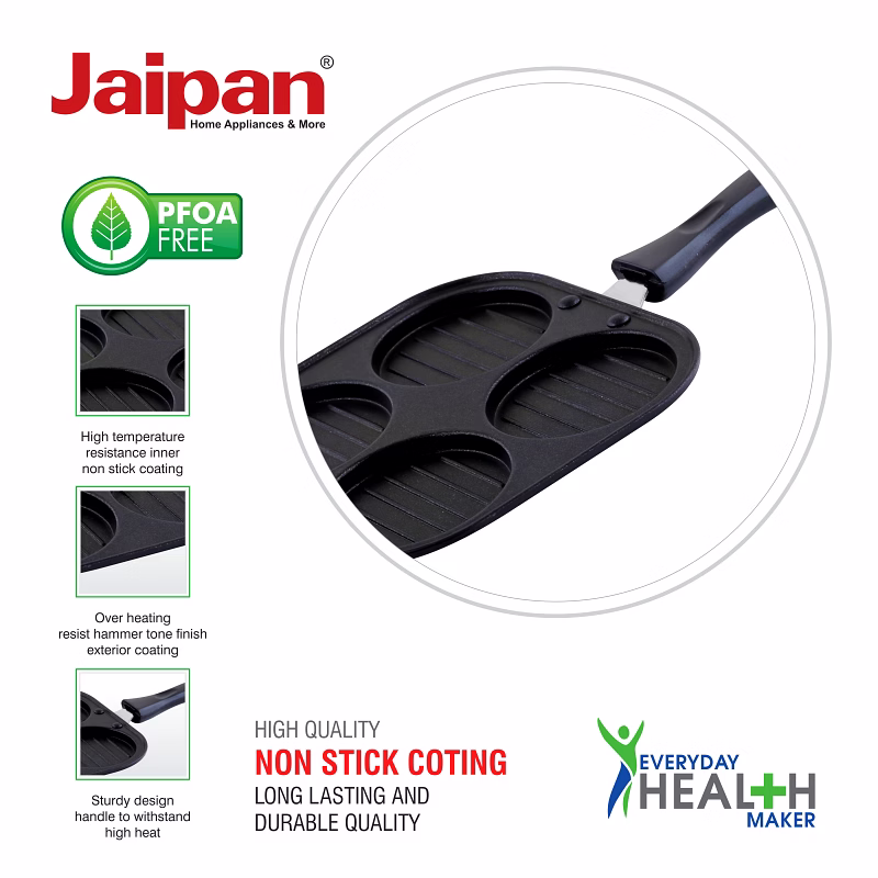 Jaipan Non Stick 4 Cavity Grill Uttapam maker image 4